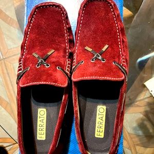 Ferrato Men’s 8.5 Red Gam Slip on shoes loafers